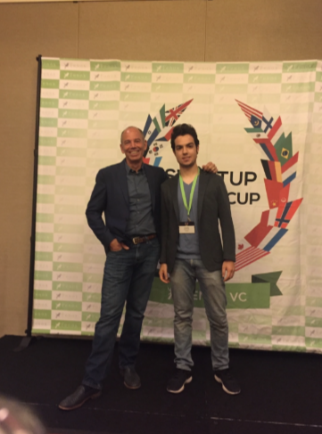 David at a startup event